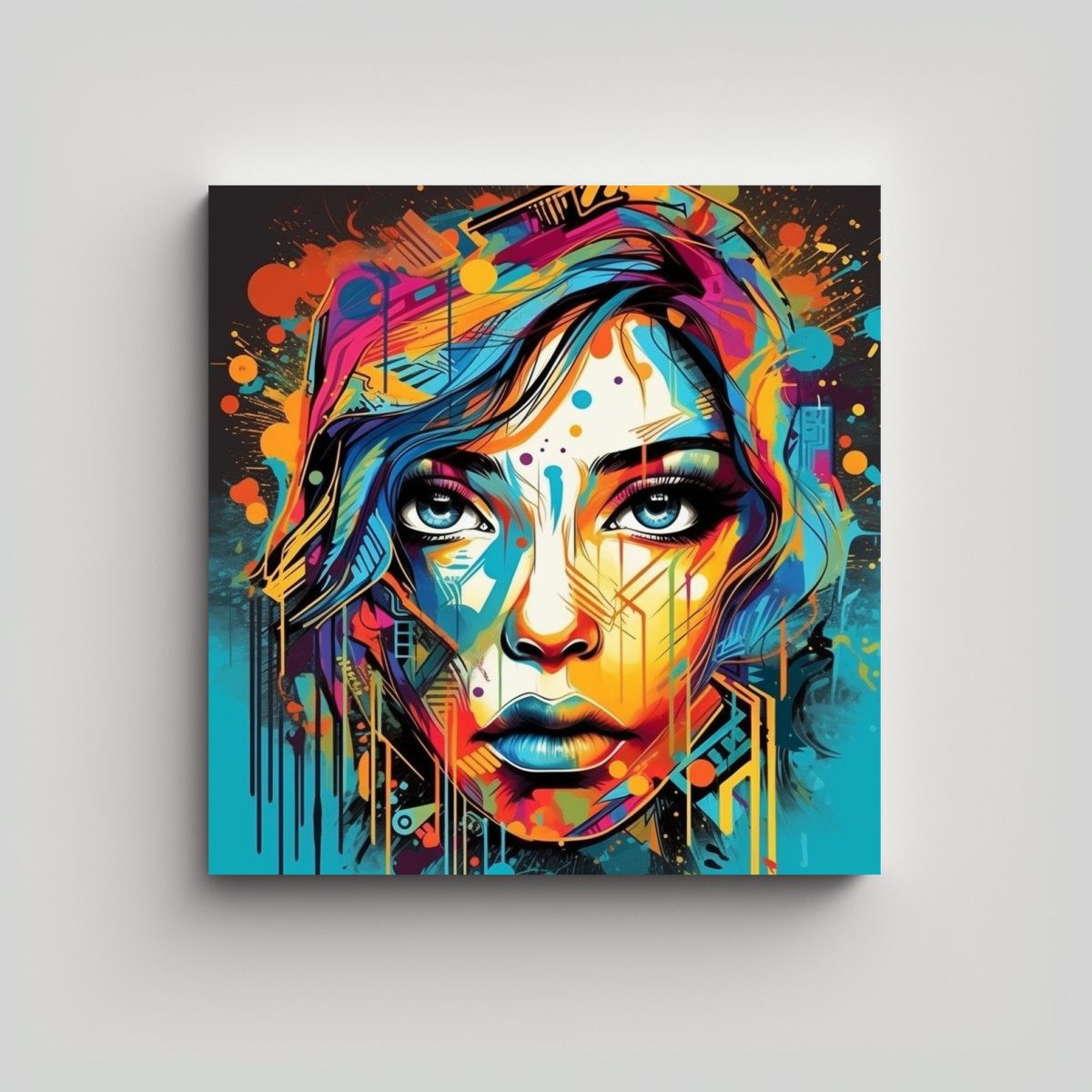 GENERICO - Cuadro Elegante De Canva Para Crear Un Gráfico 80x80 Cm