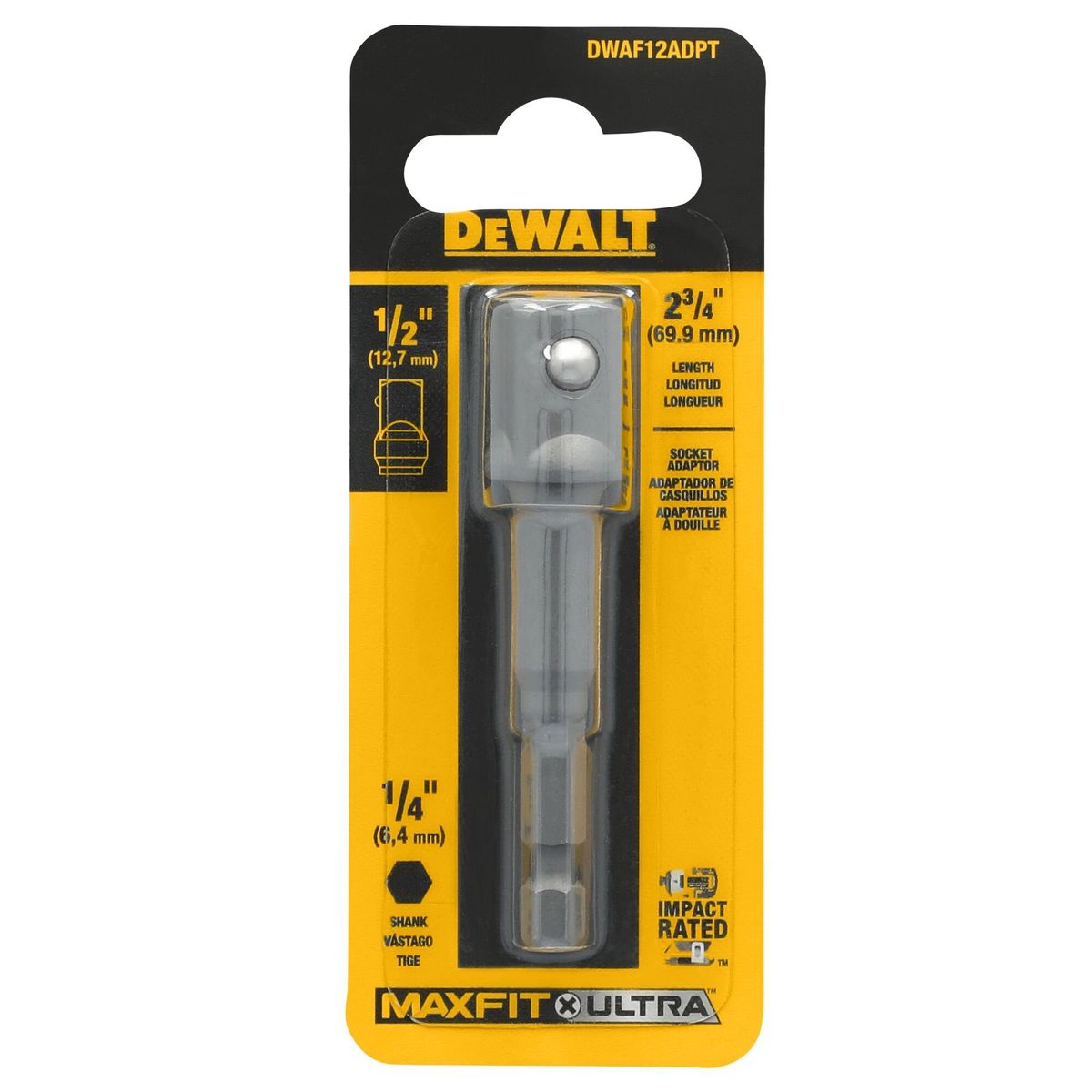 DEWALT - Adaptador de dados 1/2” MAXFIT DEWALT DWAF12ADPT