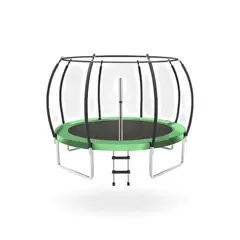 PWRFITNESS - Cama Elastica con malla y Escalera 1.83mt 6Ft Verde