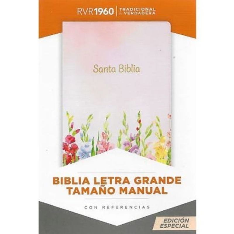 GENERICO - Biblia Reina Valera 1960 Letra Grande Tamaño Manual Con Referencias Rosada Lomo Fucsia
