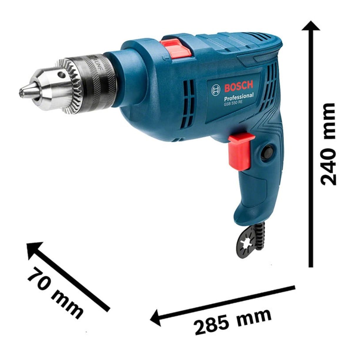 BOSCH - Taladro percutor 550w gsb550 re 14 accesorios Bosch