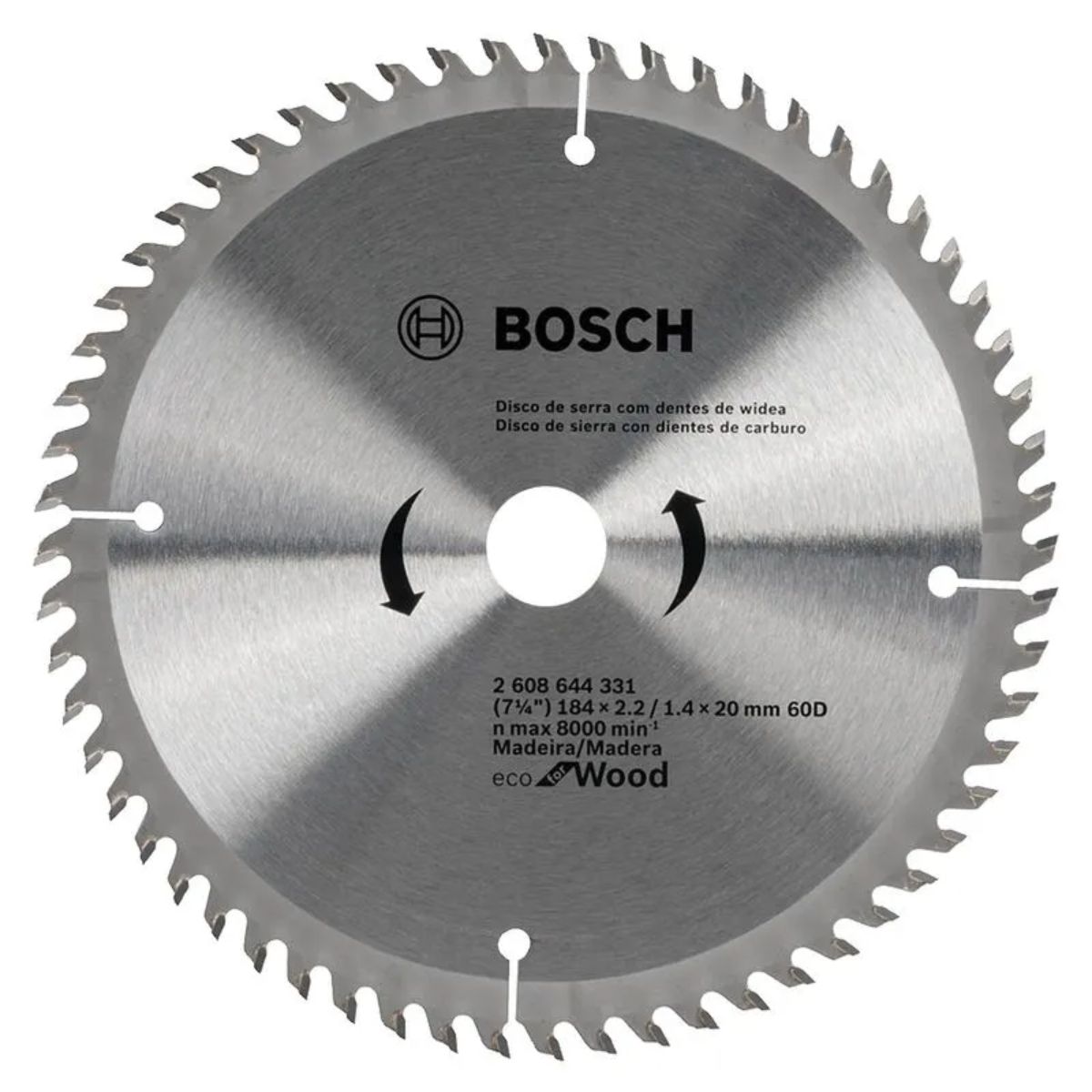 BOSCH - Disco sierra circular  7 1/4" 60 dientes eco Bosch