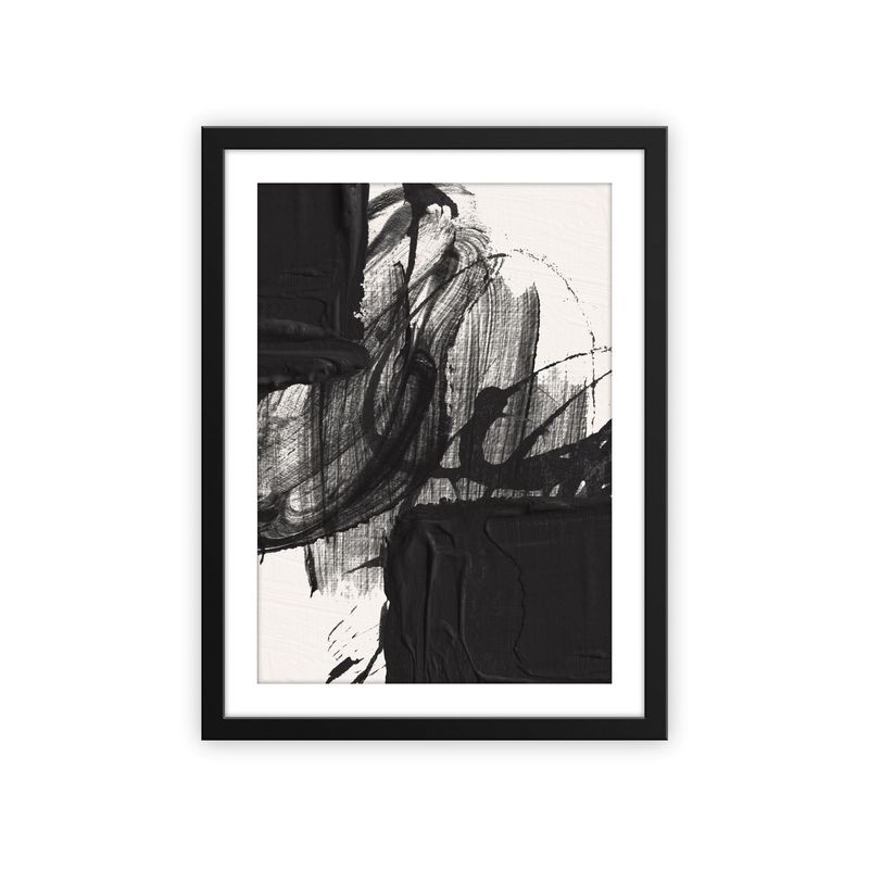 ALCUADRADO - Cuadro Individual Pintura Byn Negro
