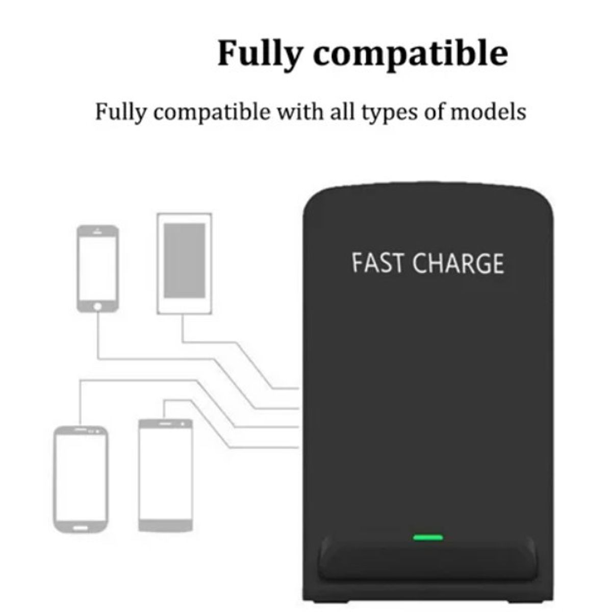 GENERICO - Cargador De Teléfono Inalámbrico Universal Base Escritorio Blanco