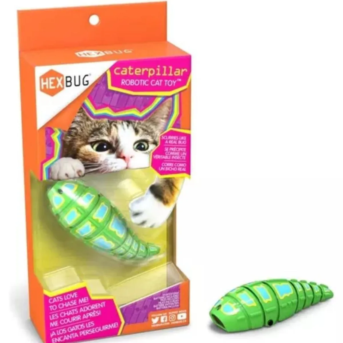 GENERICO - Juguete interactivos oruga Robot para Gatos