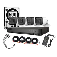 Kit 4 Camaras 4 Bala Fhd 1080p Lite Dd 500gb