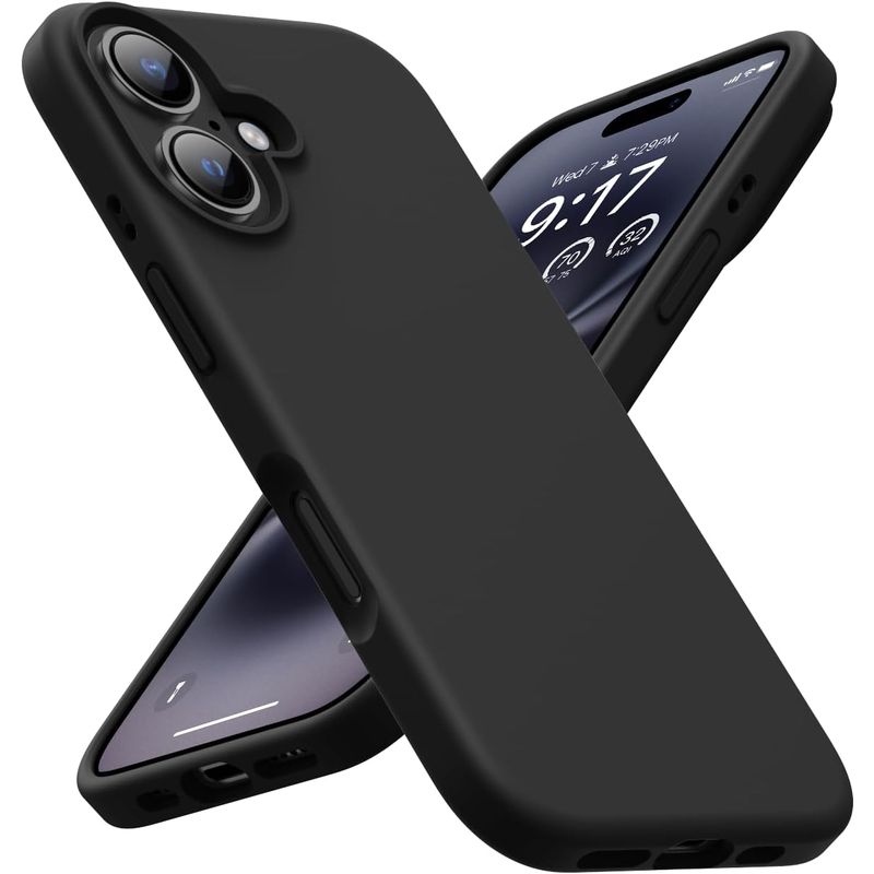 GENERICO - Carcasa Silicona para iPhone 16 Negro Magnetica