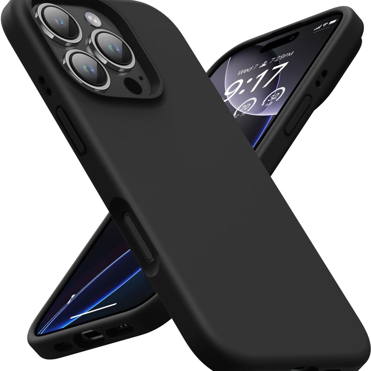 GENERICO - Carcasa Silicona para iPhone 16 Pro Negro Magnetica
