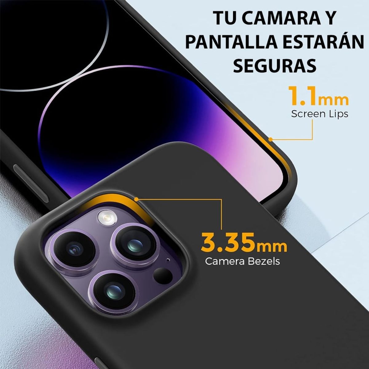 GENERICO - Carcasa Silicona para iPhone 16 Pro Negro Magnetica