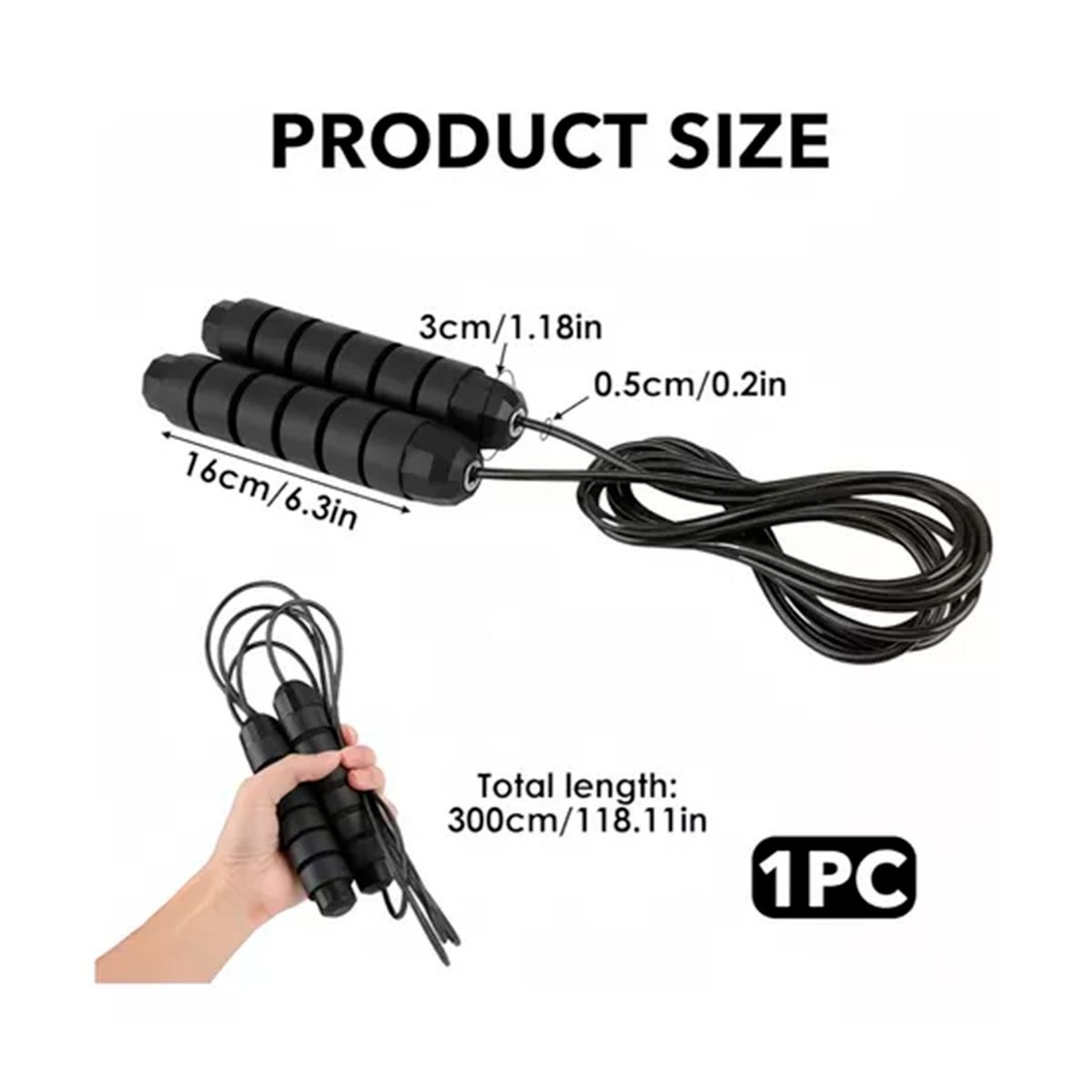 GENERICO - Cuerda Para Saltar Cardio Velocidad Crossfit Pro