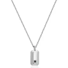 BROSWAY - Collar Plateado Hombre BGF01 - Plateado