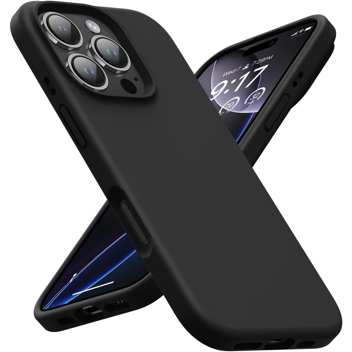 GENERICO - Carcasa Silicona para iPhone 16 Pro Max Negro Magnetica