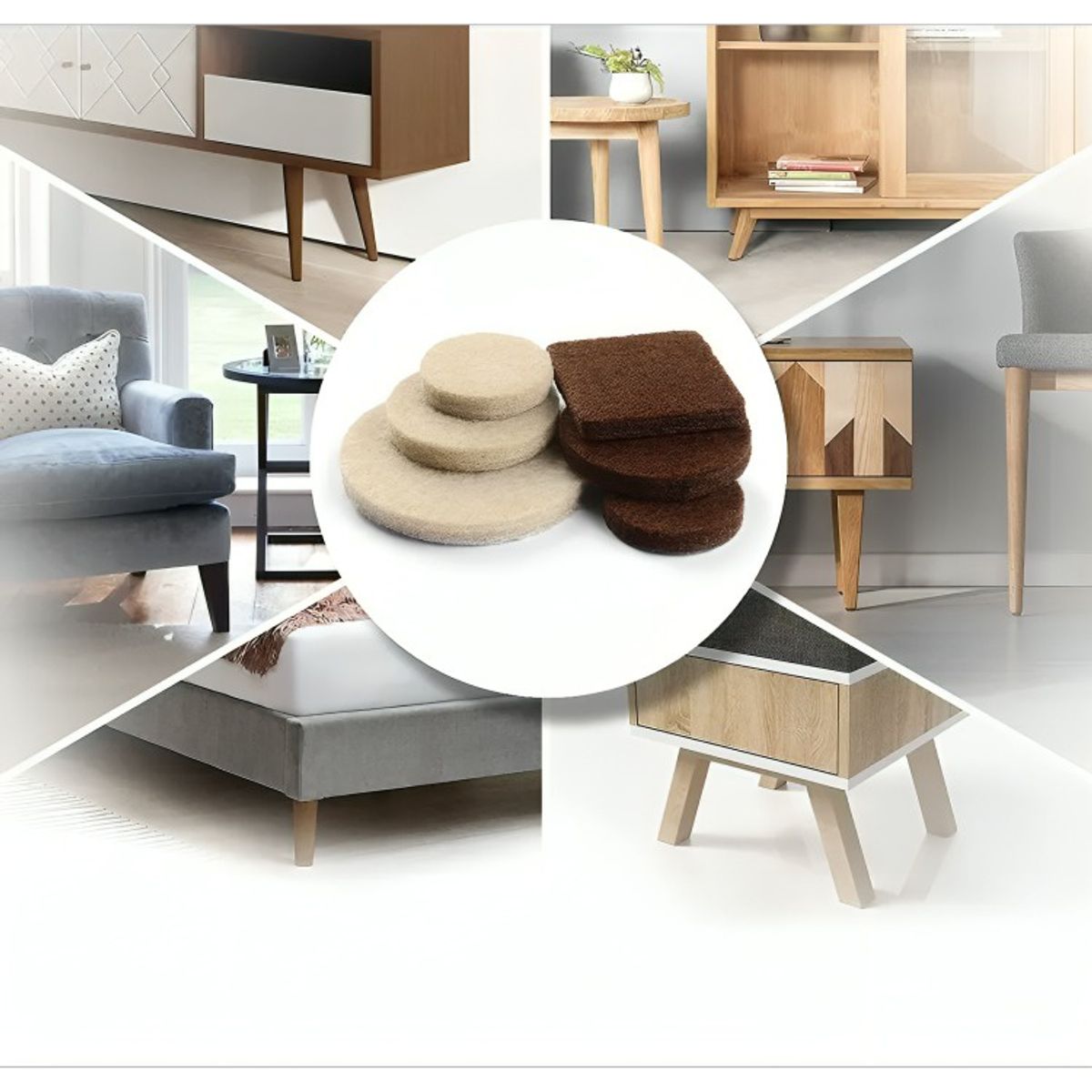 OEM - Almohadilla Protectora De Fieltro Para Sillas Mesas Muebles