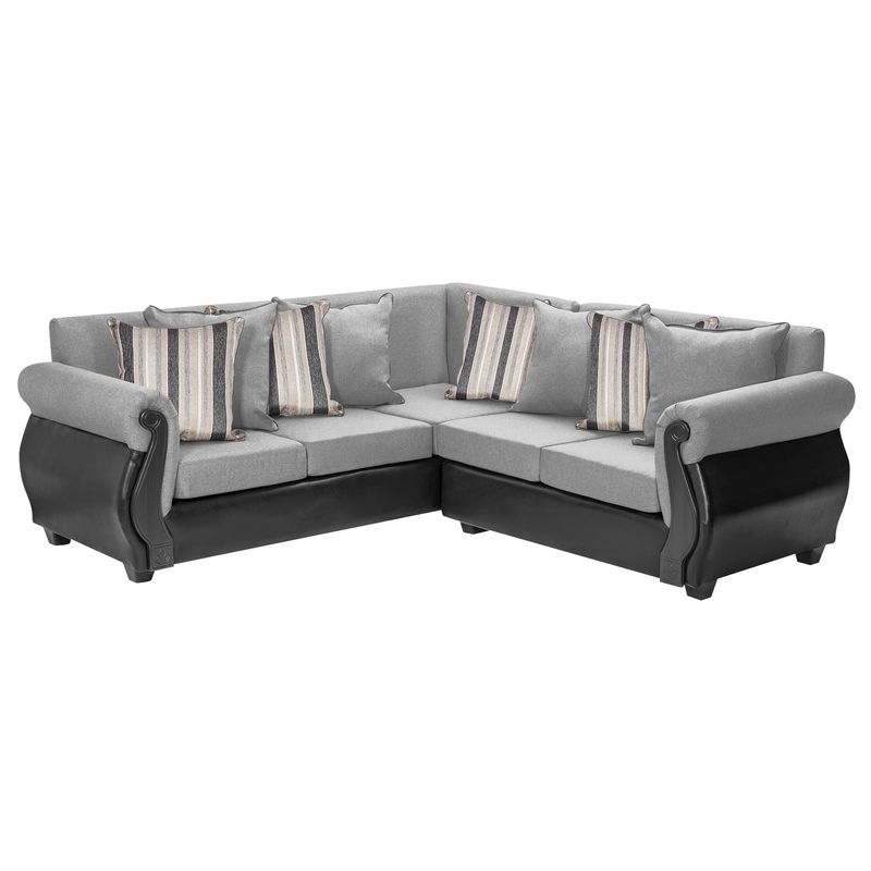 INNOVAMUEBLES - Seccional New Bugambilia 32 Tela-Pu Gris.