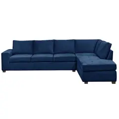 INNOVAMUEBLES - Seccional Senna XL Derecho Felpa Azul