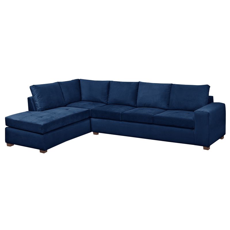 INNOVAMUEBLES - Seccional Senna XL Izquierdo Felpa Azul.