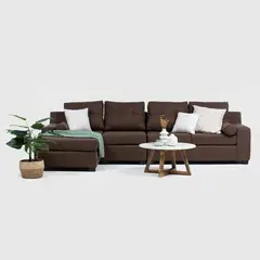 INNOVAMUEBLES - Seccional Botticelli XL Izquierdo Tela Chocolate YF