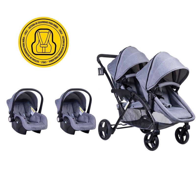 VOYAGE - Coche Duo Travel System Géminis Grey
