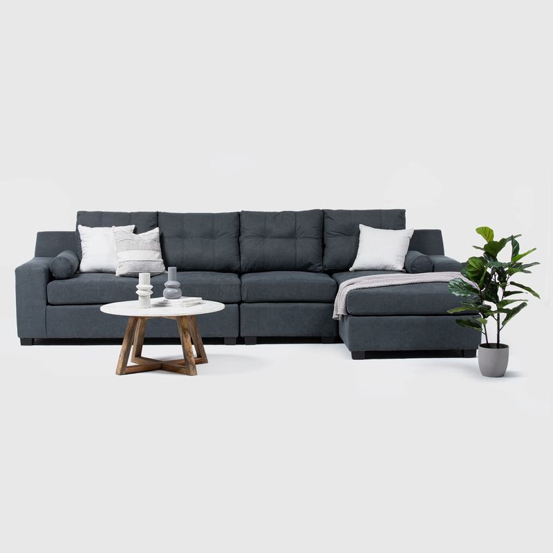 INNOVAMUEBLES - Seccional Botticelli XL Derecho Tela Gris Medio YF.