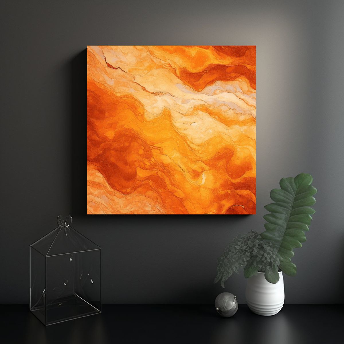 GENERICO - Cuadro Decorativo Con Espectacular Textura De 80x80 Cm
