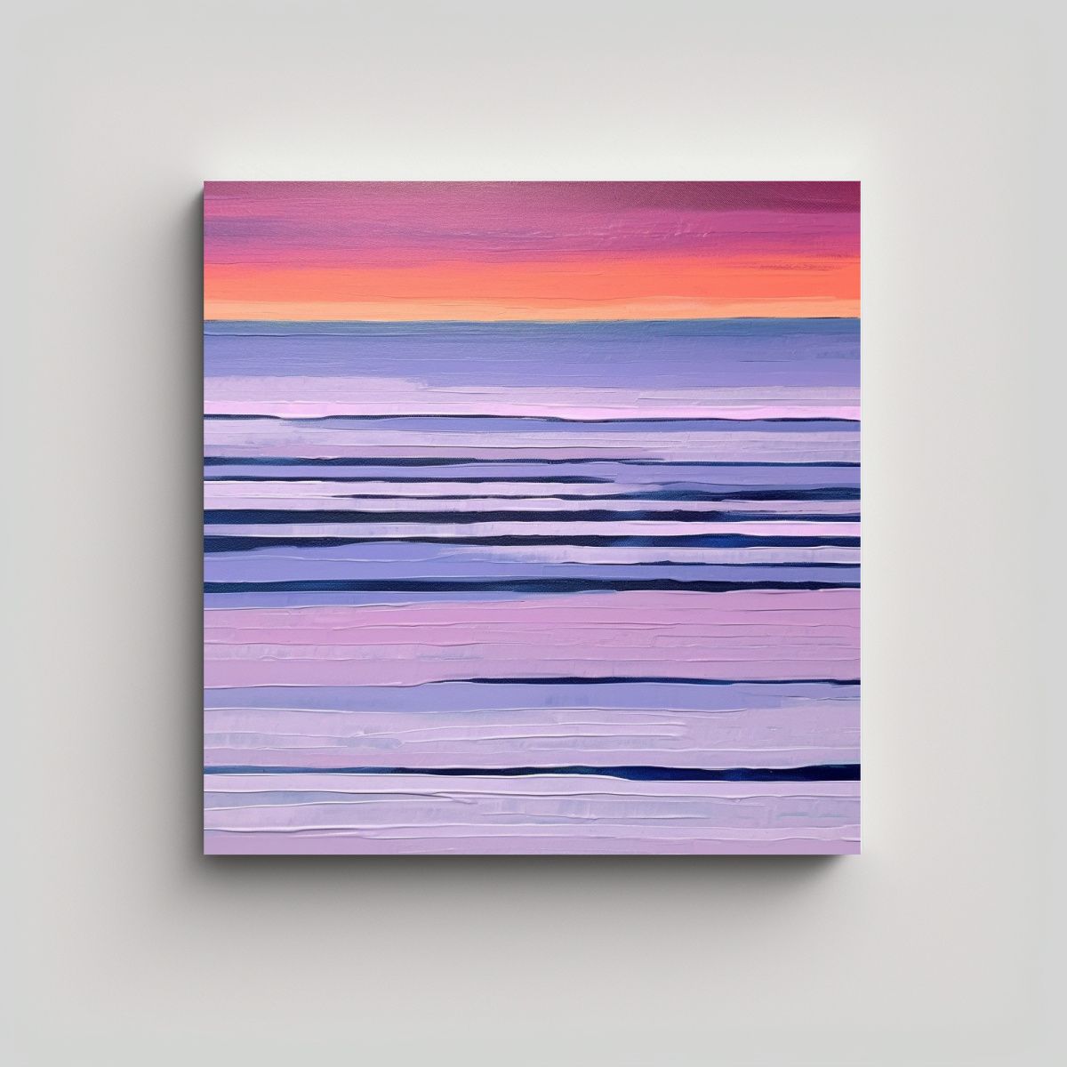 GENERICO - Pintura Acrílica Minimalista Sobre Papel Rugoso 80x80 Cm