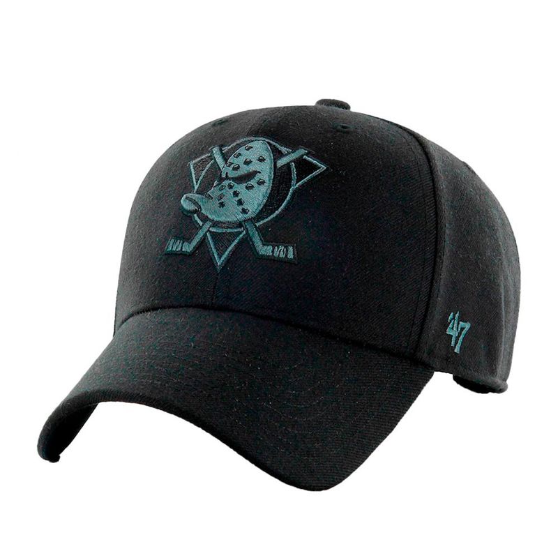 47 - Jockey Anaheim Ducks Black Grey Snapback MVP - Negro