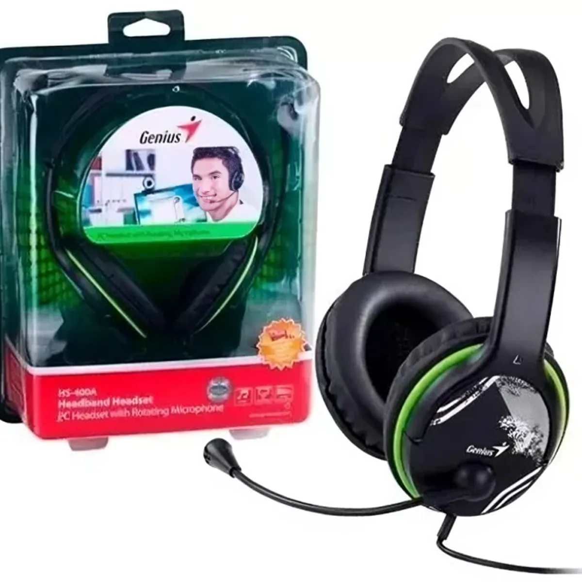GENIUS - AUDIFONO HS-400A GENIUS VERDE_