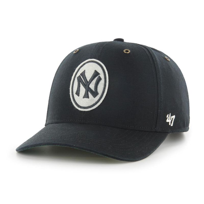 47 - Jockey New York Yankees Back Track Midfield Black - Negro