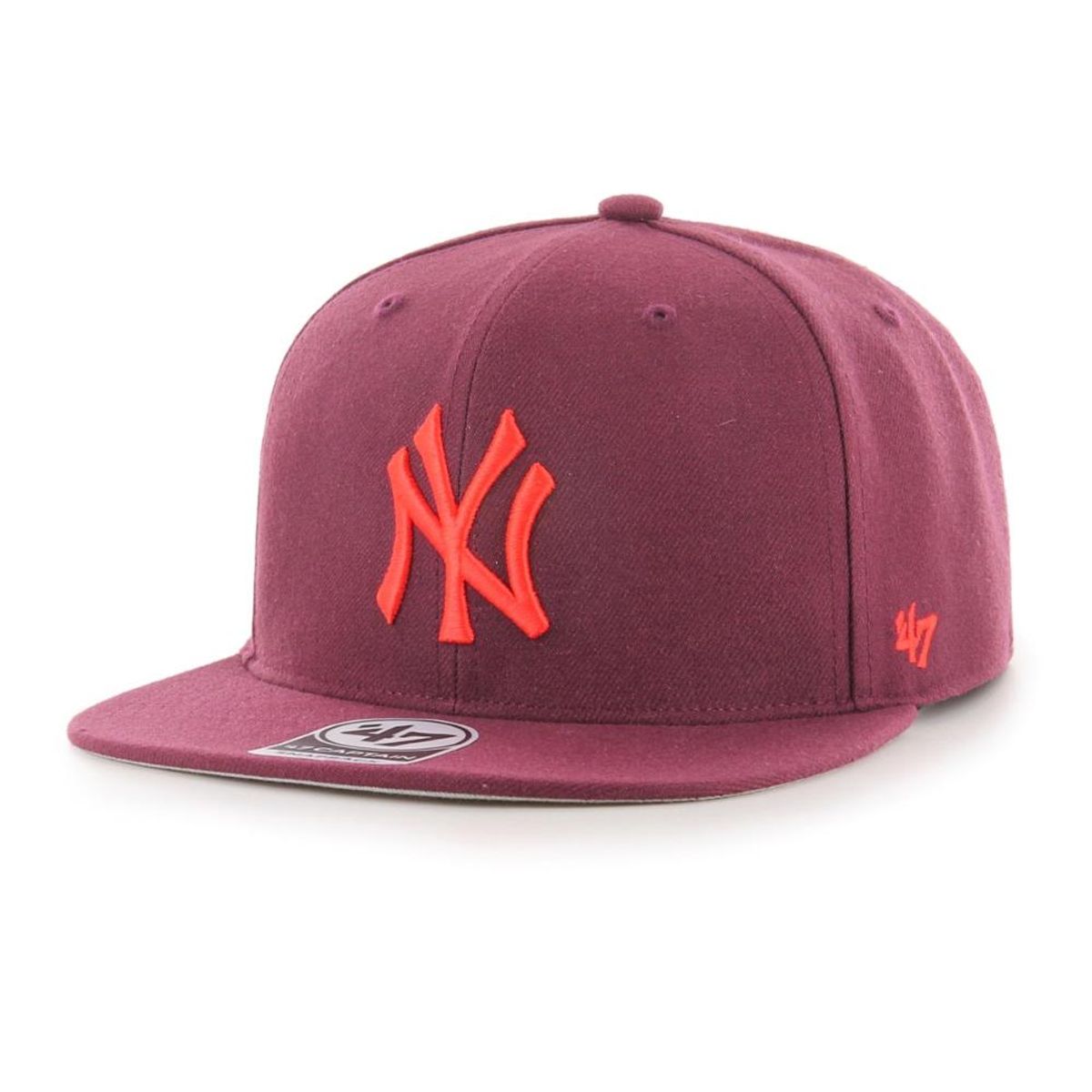 47 BRAND - Jockey New York Yankees No Shot Dark Maroon Neon Captain