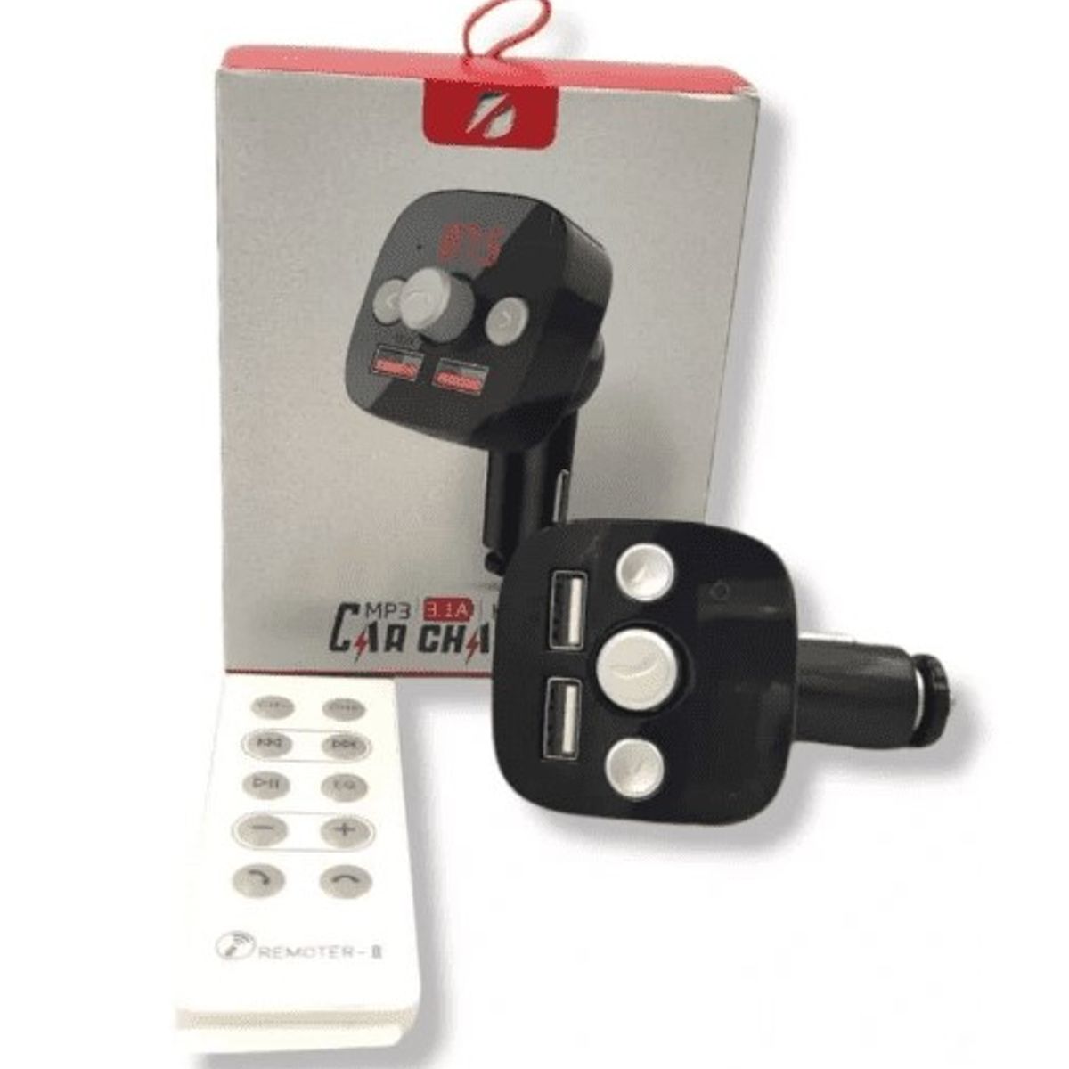 GENERICO - Bluetooth De Auto Transmisor Fm Kcb-907 Control con 2 Usb