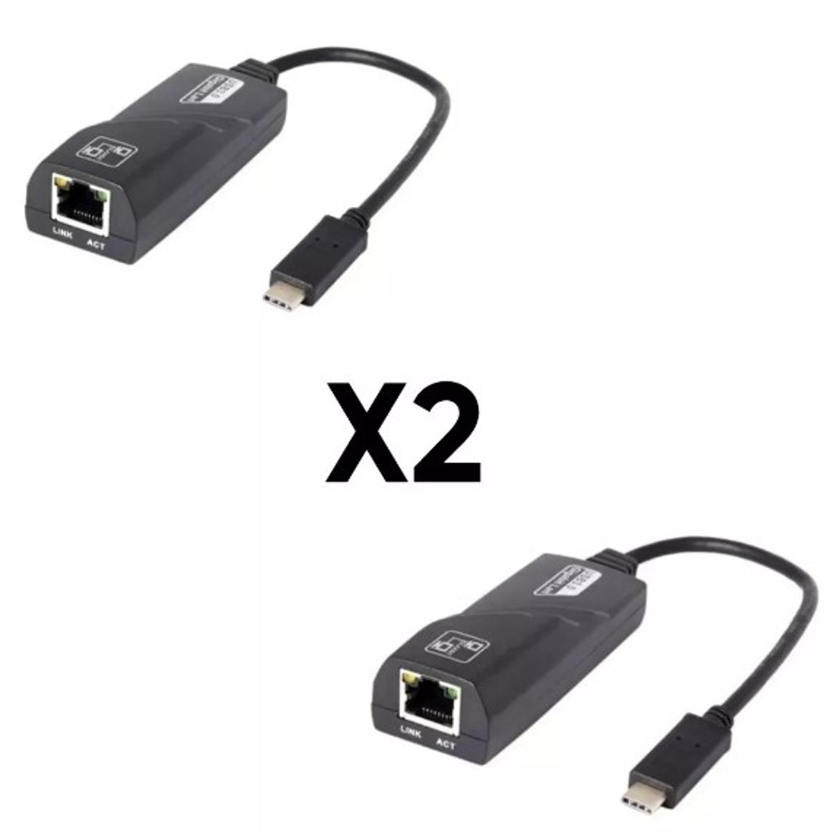 GENERICO - Pack X2 Adap. D Red Mac Usb-c 3.1 Tipo C 10/100/1000 Mbps
