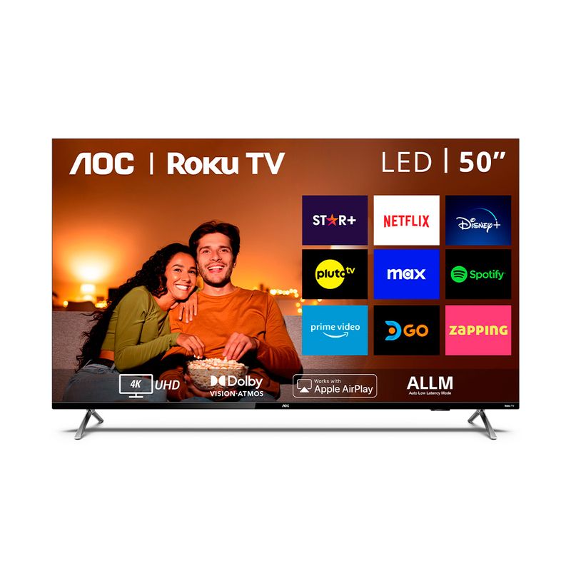 AOC - AOC Roku TV LED 50” UHD 4K Smart TV 50U6125