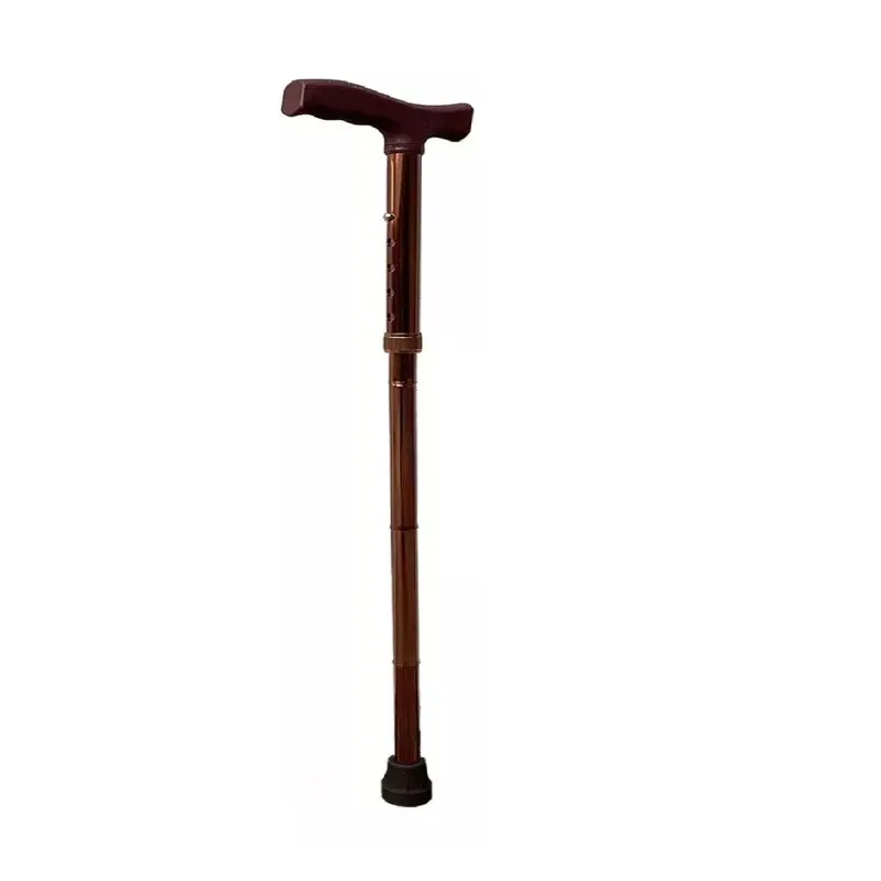 GENERICO - Bastón Muleta En Forma De T Liviano Regulable 73-96cm Marrón