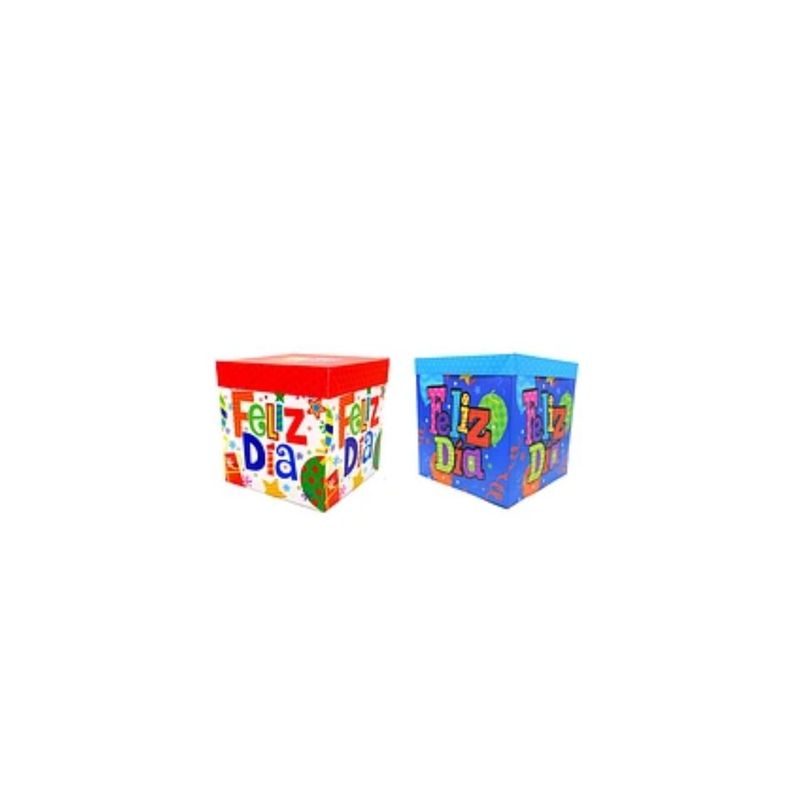 GENERICO - Caja De Regalo Plegable Feliz Dia 15cm Diseño aleatorio