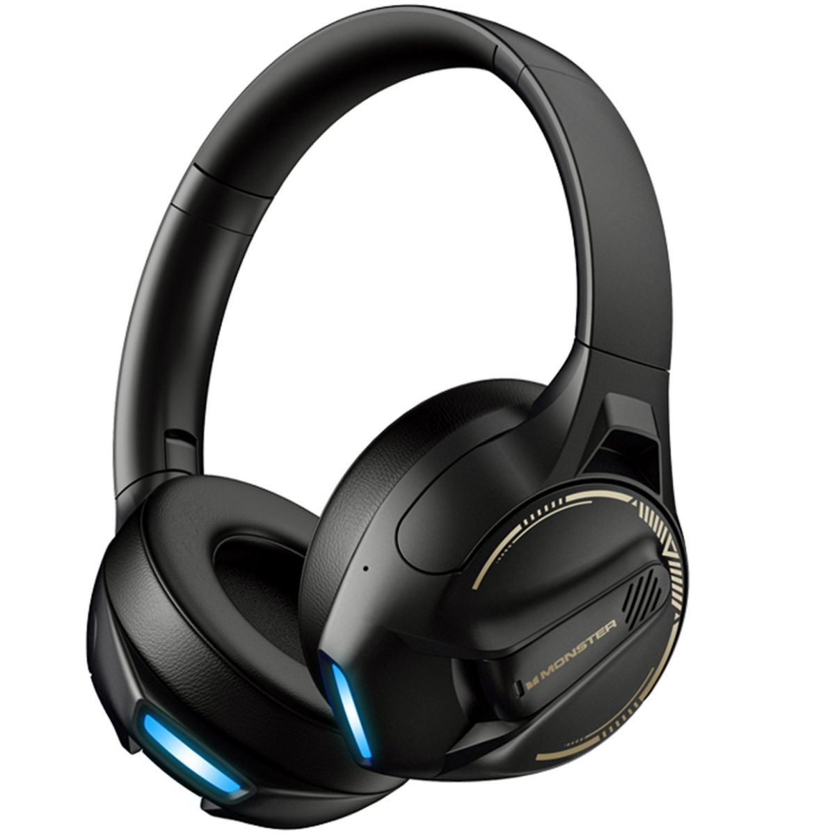 MONSTER - Audífonos Bluetooth Gamer Rgb Azul Monster Xkh03 Negro - SC