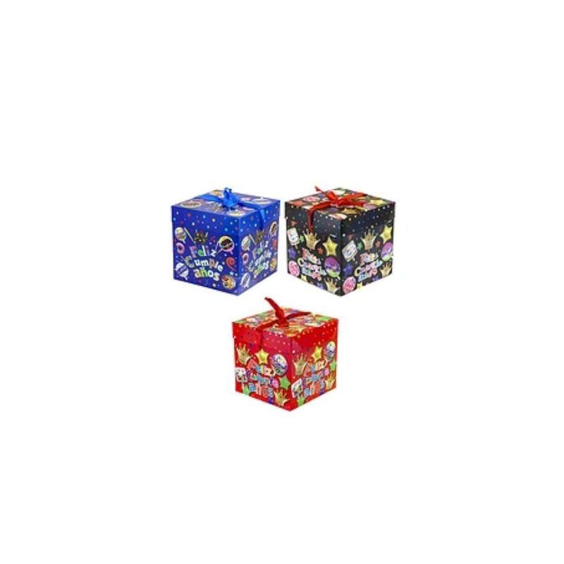 GENERICO - Caja De Regalo Feliz Cumpleaños 22cm Diseño Aleatorio