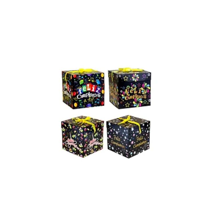 GENERICO - Caja De Regalo Feliz Cumpleaños 15cm Diseño Aleatorio