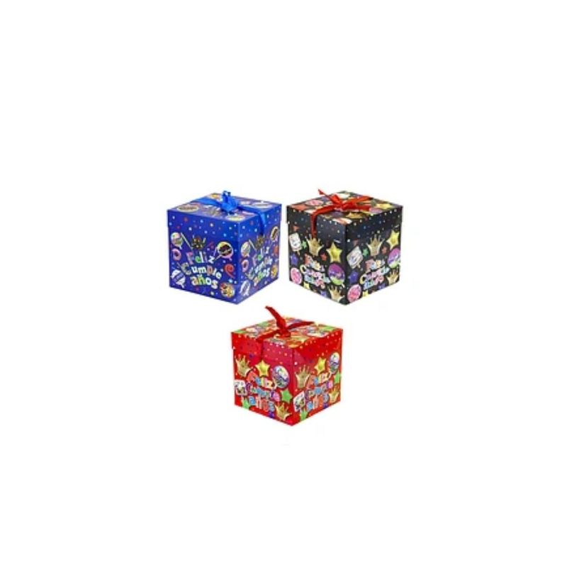 GENERICO - Caja De Regalo De Cumpleaños 15cm Diseño Aleatorio