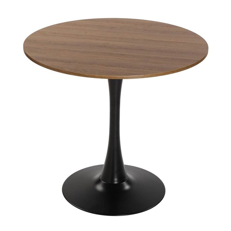 MOBOI - Mesa Comedor Redonda Tulip Wood 80cm Diametro Negra