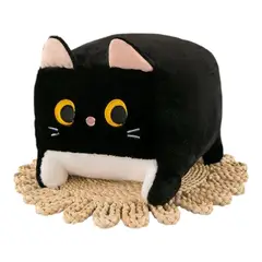 GENERICO - Peluche Cojín Suave De Felpa Gato Cuadrado 20 Cm A4