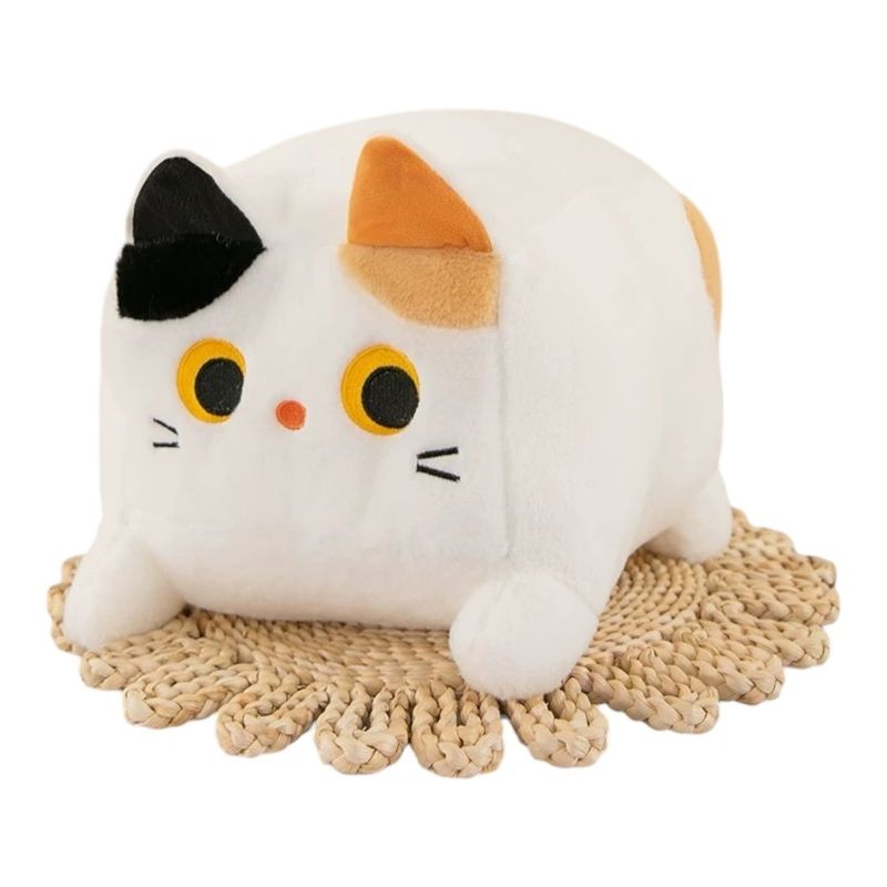 GENERICO - Peluche Cojín Suave De Felpa Gato Cuadrado 20 Cm A5