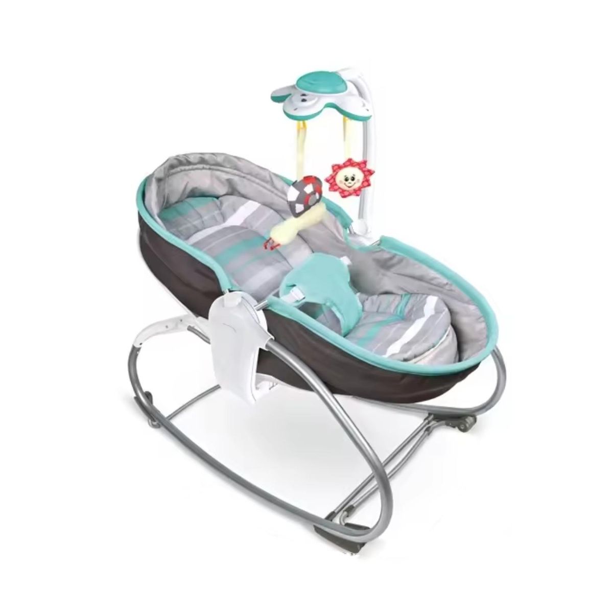 KIVARA - Cuna Mecedora Deluxe 3 En 1 Moises Silla Mecedora O Fija