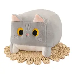 GENERICO - Peluche Cojín Suave De Felpa Gato Cuadrado 20 Cm A6