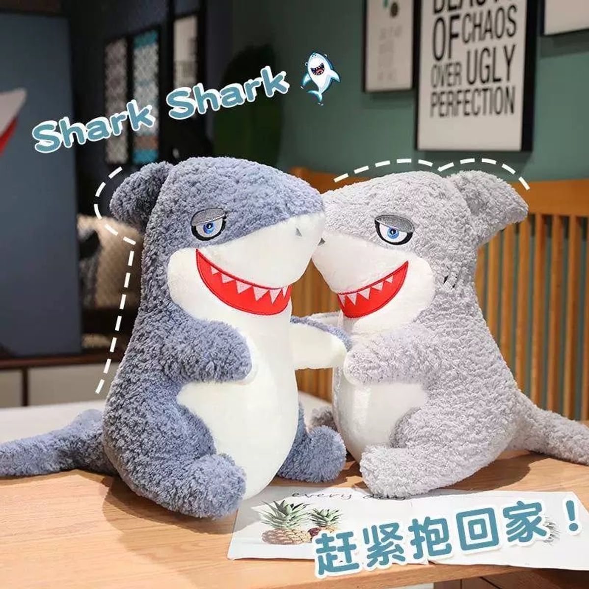 GENERICO - Peluche De Tiburón Hermoso Kawaii 30cm A2