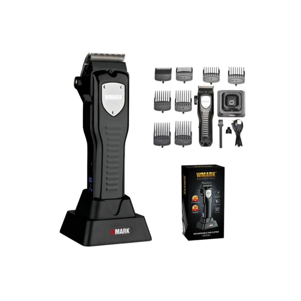 WMARK - Cortadora Profesional Negra Wmark NG 2042 con Base 7000RPM