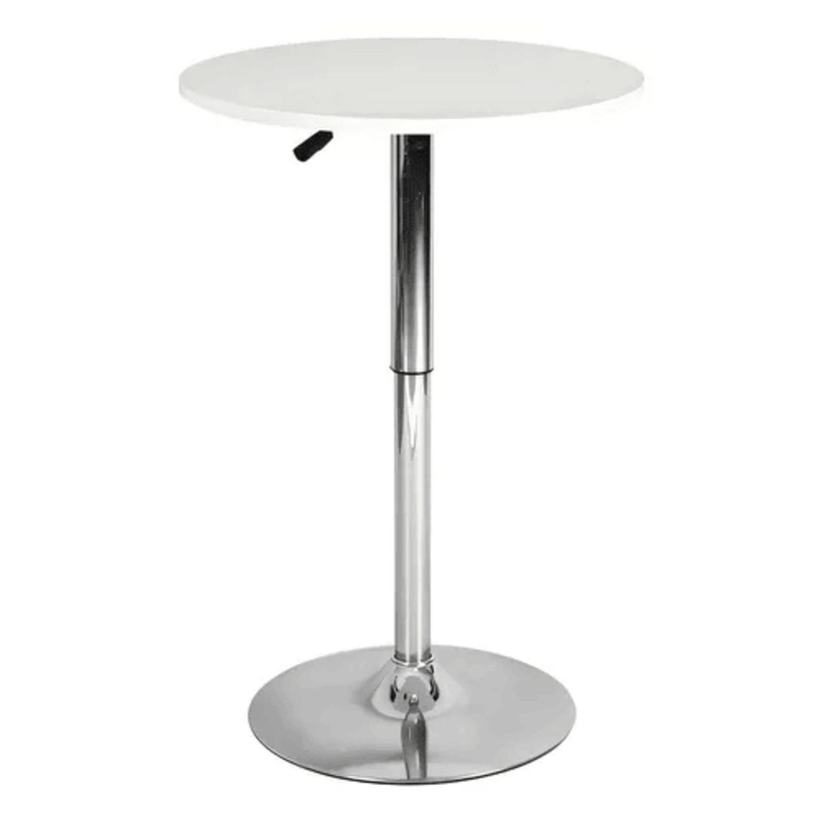 MOBOI - Mesa Bar Centro Altura Regulable 60cm Diámetro Blanca