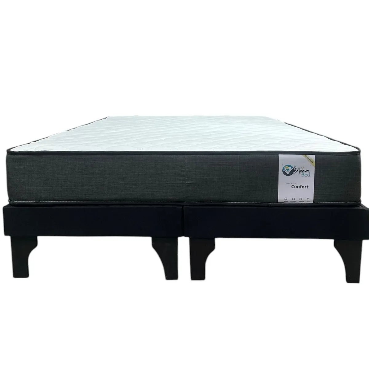 GENERICO - Cama Europea 2 Plazas Dreambed Color Negro