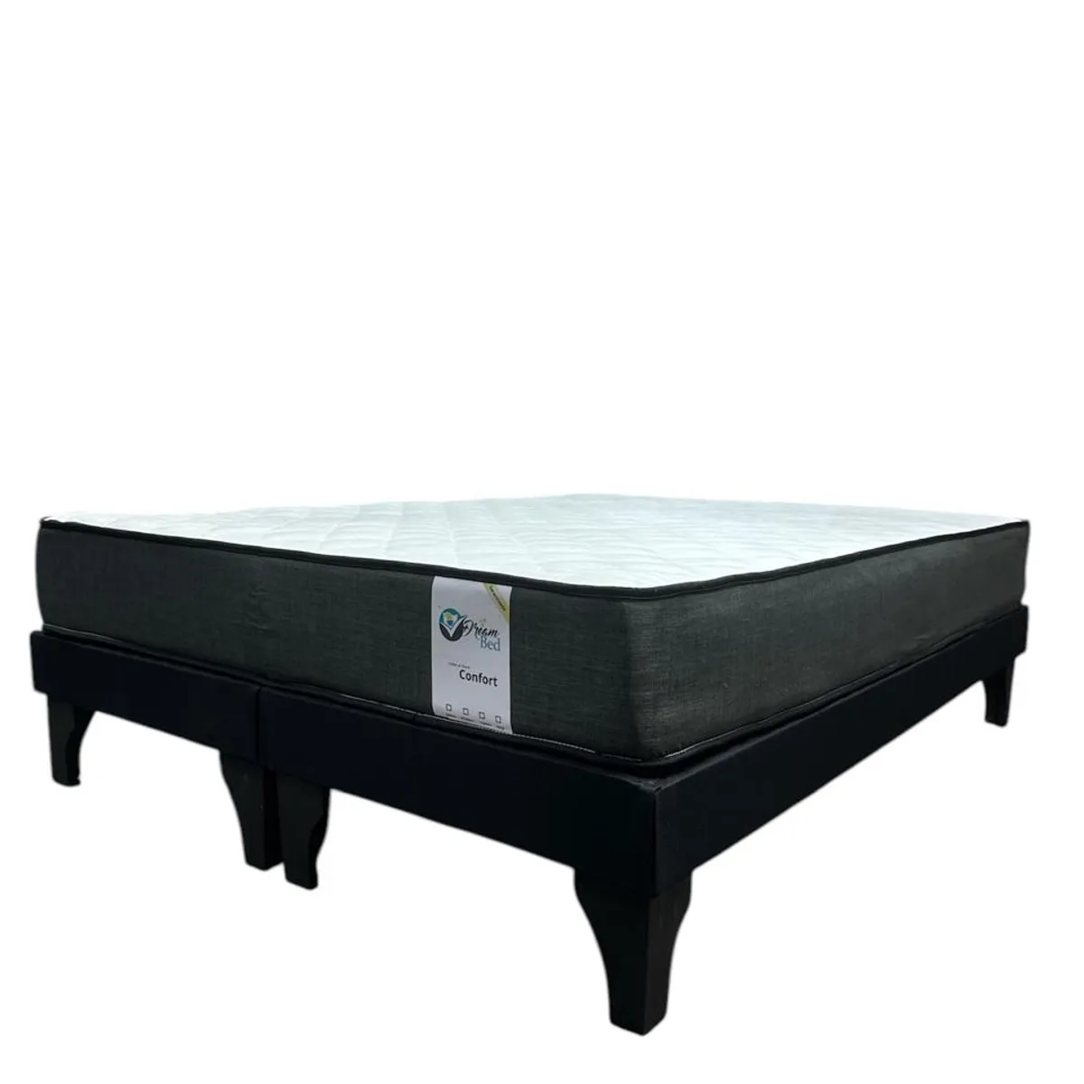 GENERICO - Cama Europea 2 Plazas Dreambed Color Negro