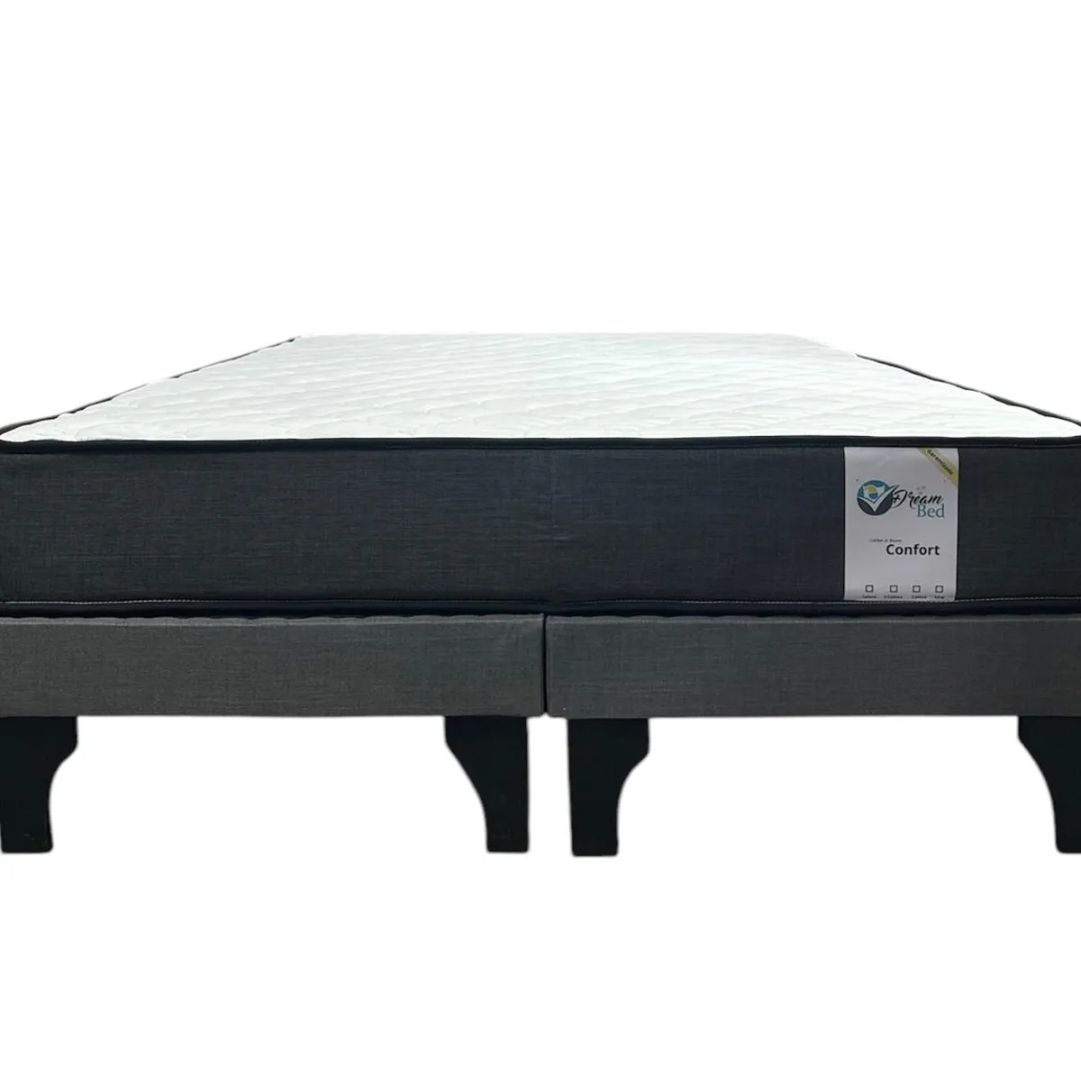 GENERICO - Cama Europea 2 Plazas Dreambed Color Gris