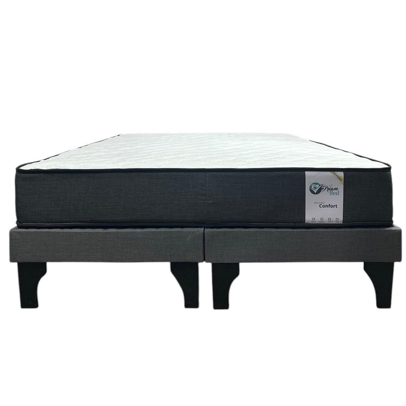 GENERICO - Cama Europea 2 Plazas Dreambed Color Gris